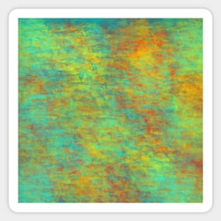 Aqua Green Yellow Orange Abstract Sticker